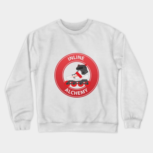 Inline Alchemy - Red Inline skate & rollerblade Crewneck Sweatshirt by Whiterai